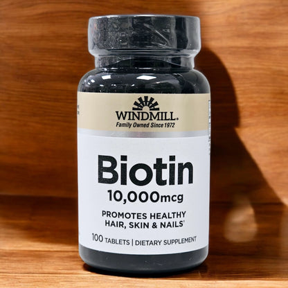 Biotin 10,000mcg (10mg), 100 tablets