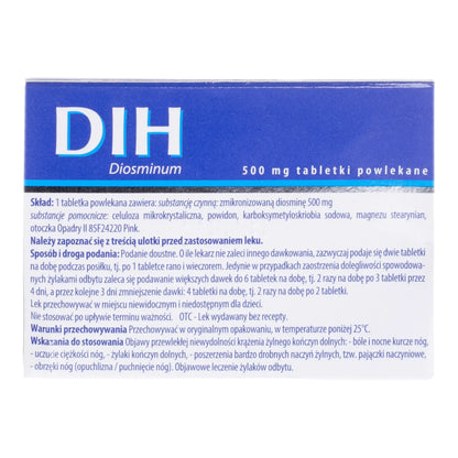 DIH Diosminum 500mg 60 tablets