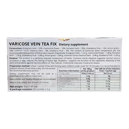 Herbapol Varicose Vein Tea Zylaczek Fix 20 Sachets