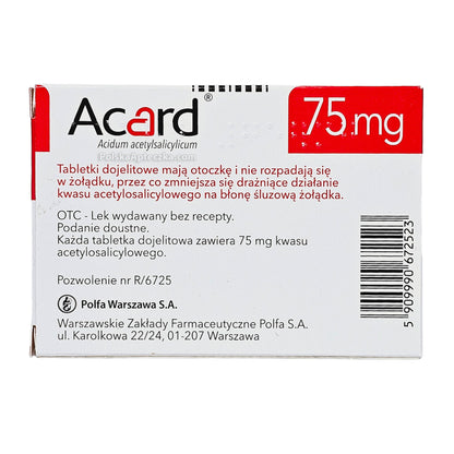 acard 75mg tablets