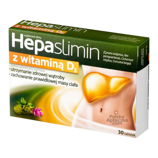 Hepaslimin with Vitamin D3 30 Tablets