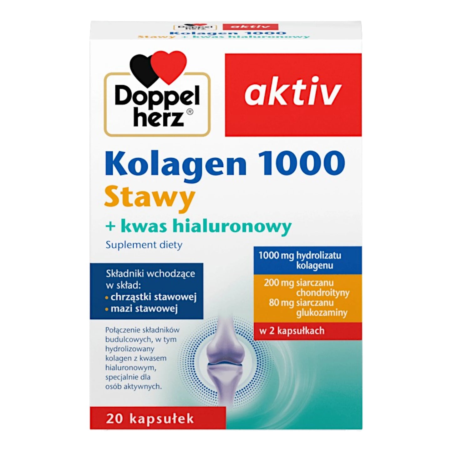 Doppelherz Kolagen 1000 Stawy plus kwas hialuronowy