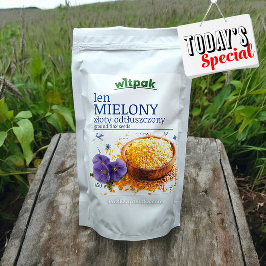 Len Mielony | Golden Ground Flax Seeds, 450 g
