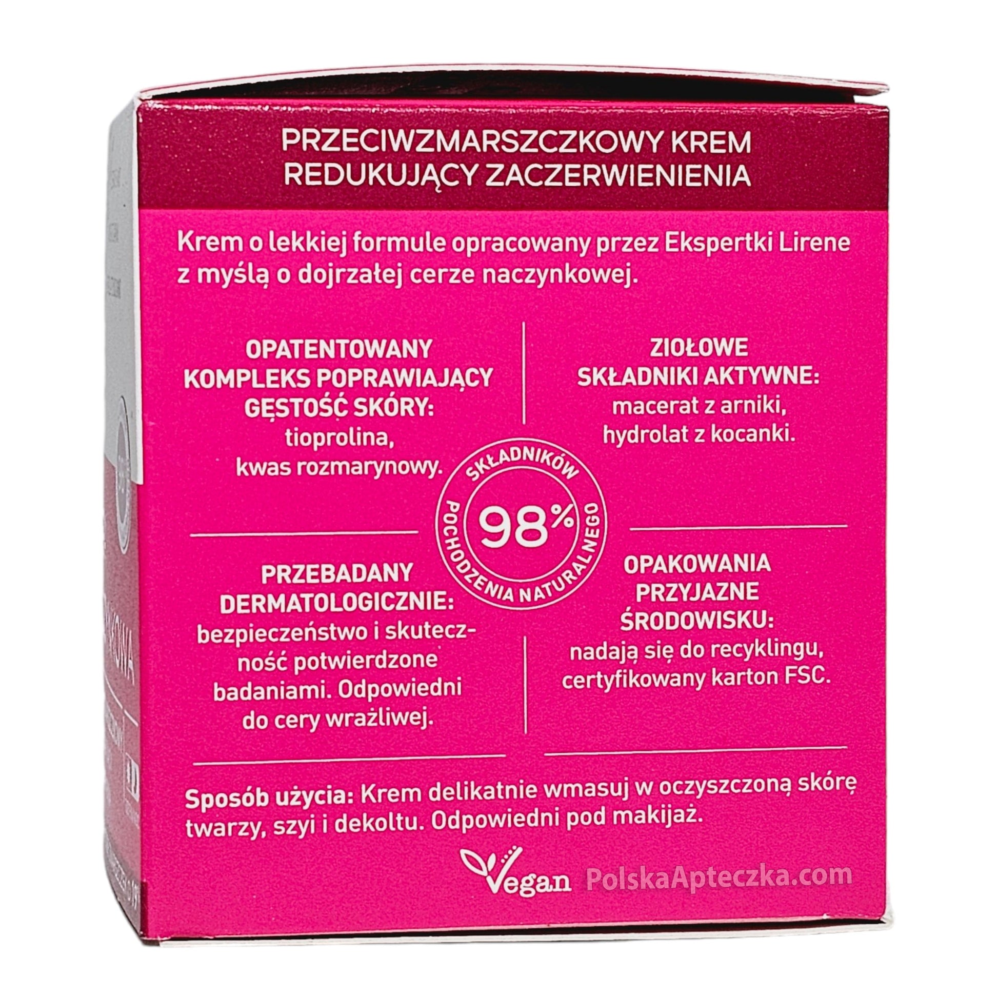 Lirene, Cera Naczynkowa przeciwzmarszczkowy krem redukujący zaczerwienienia 50ml