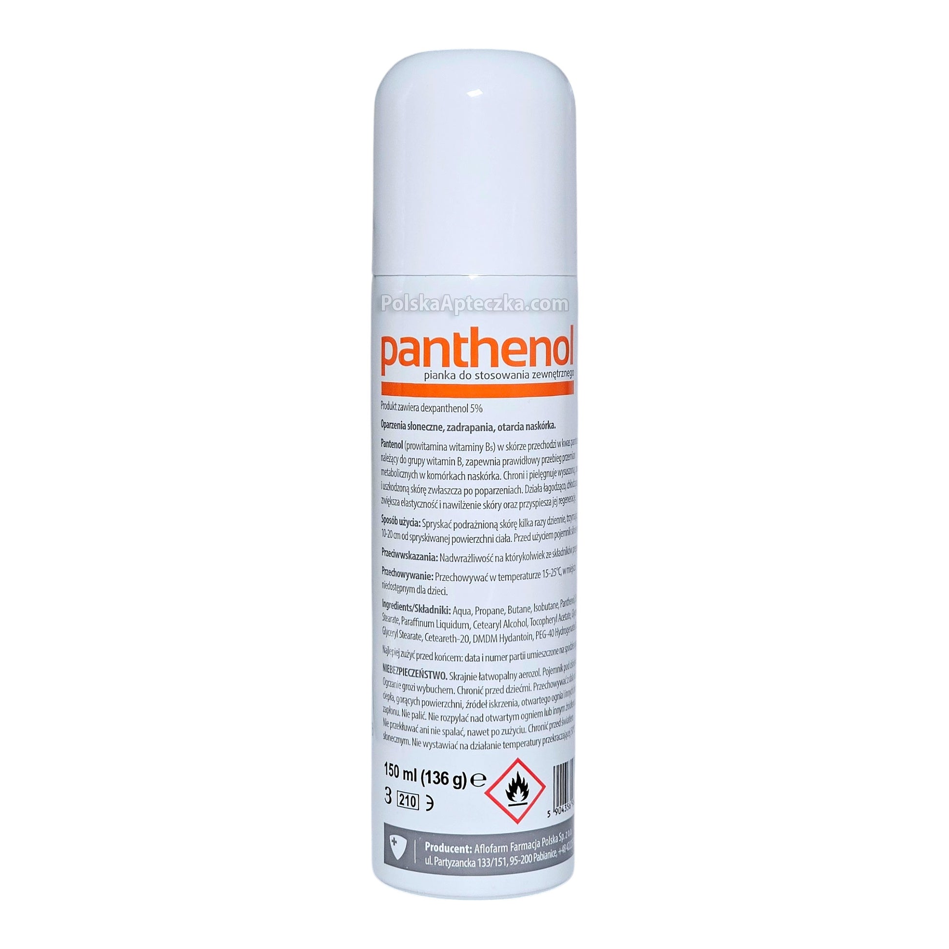 Panthenol pianka