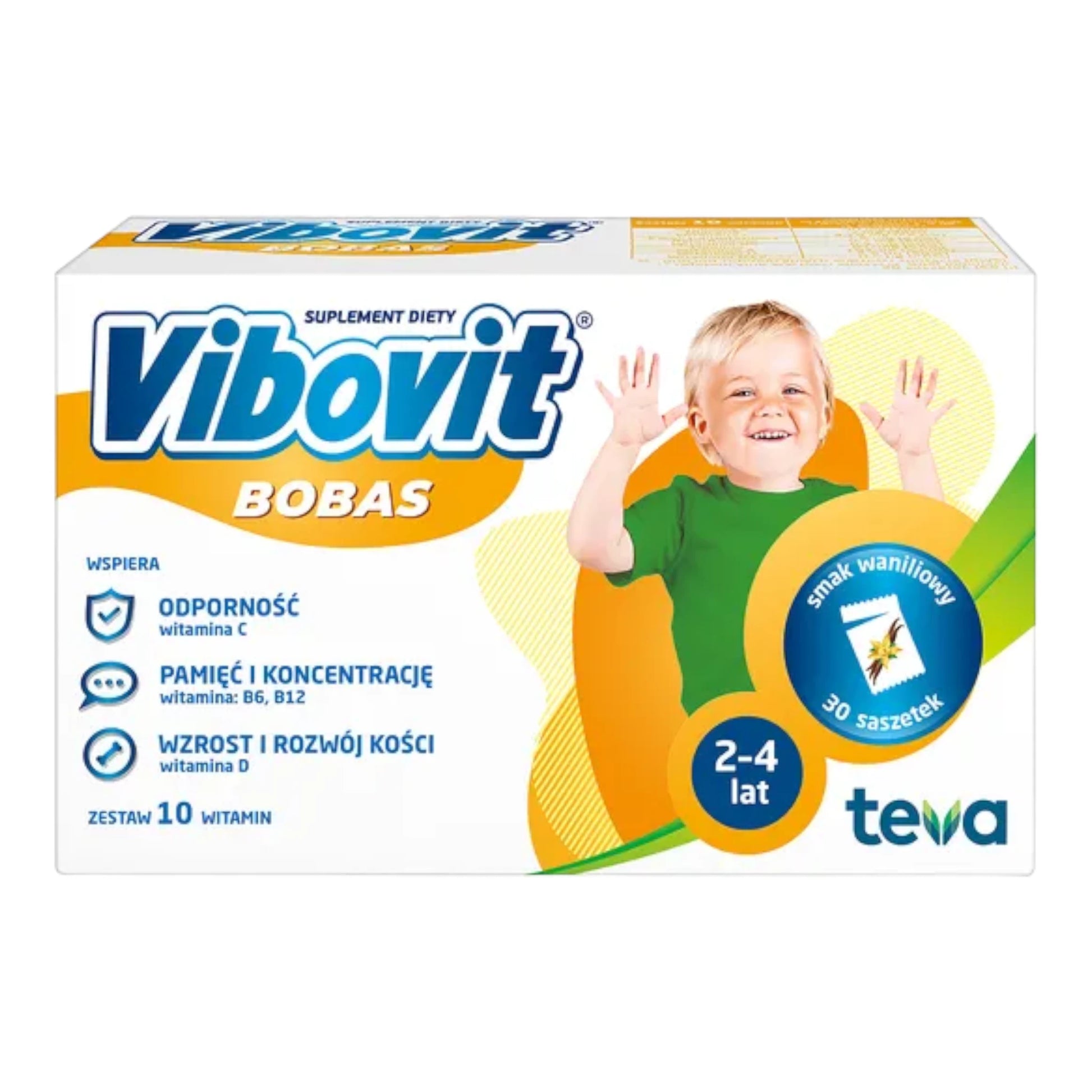 Vibovit Bobas, Vanilla Flavor, 30 Sachets