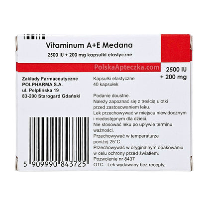 Vitaminum A+E Medana