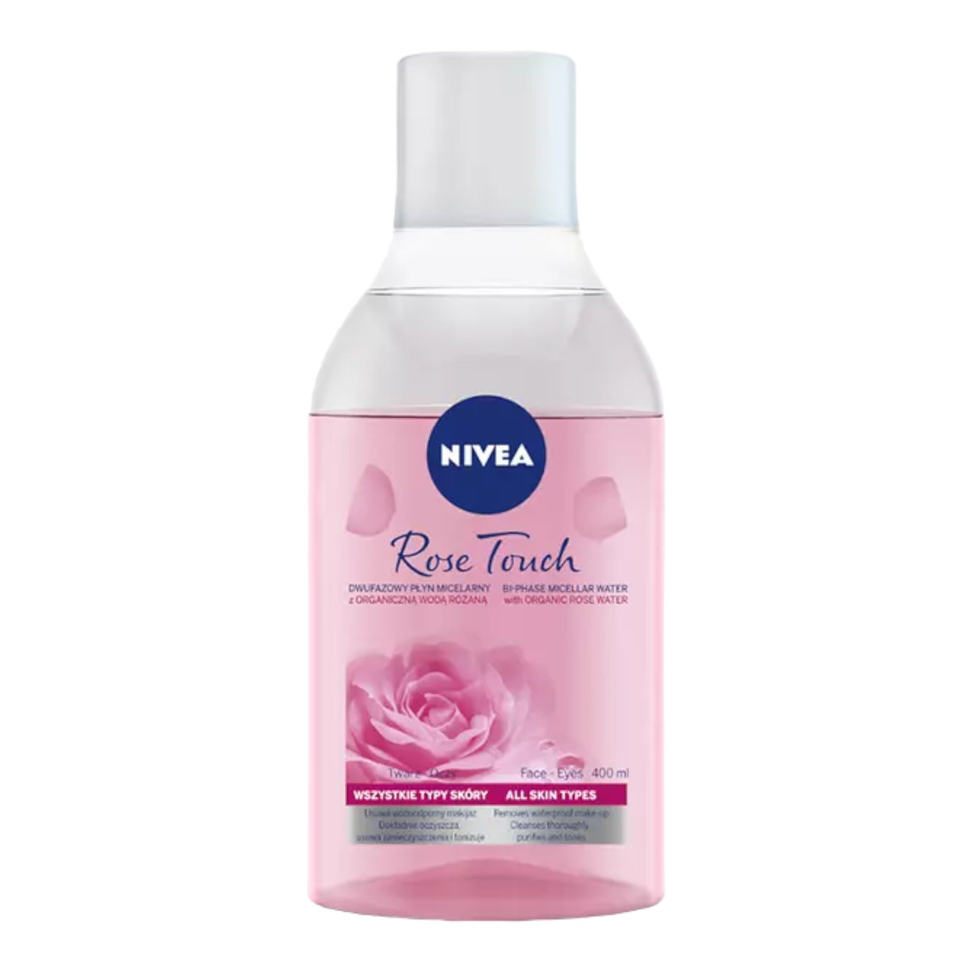 Nivea Aqua Effect Micelarny plyn dwufazowy z woda różana 400ml