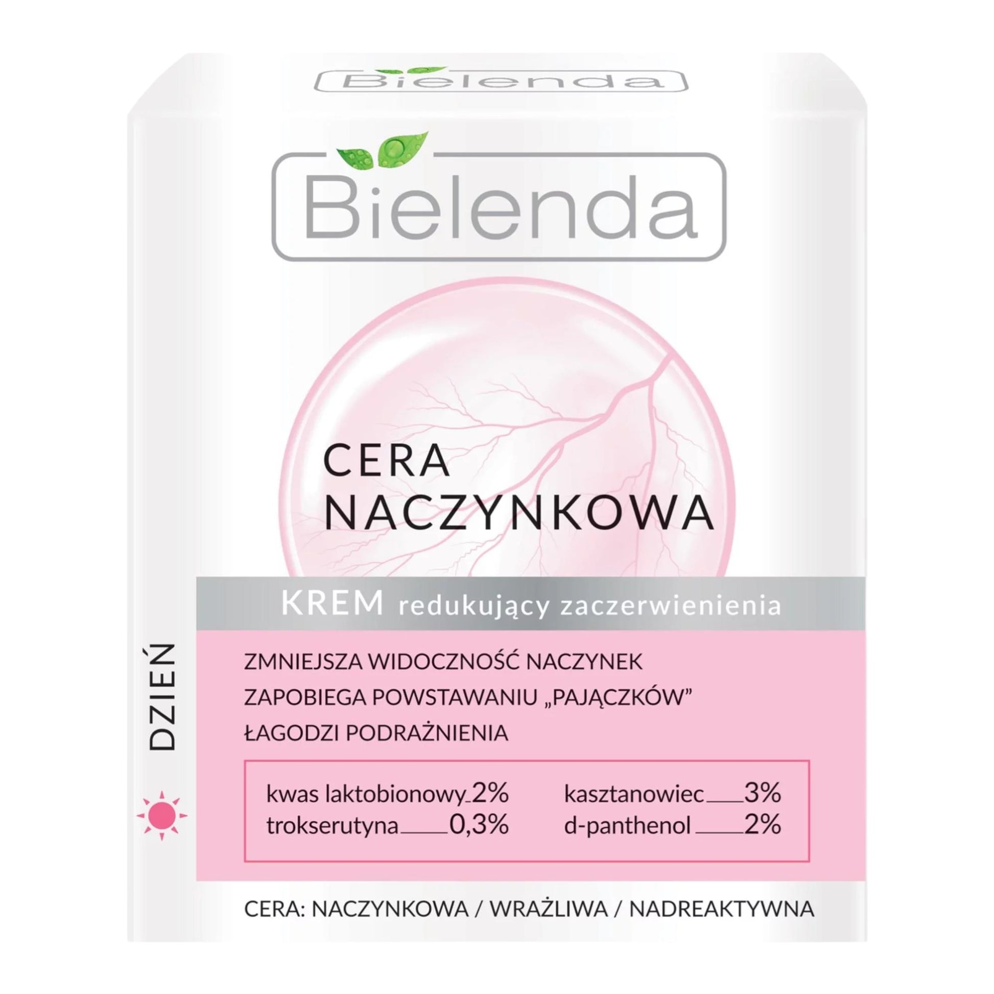 Bielenda, Cera Naczynkowa, Krem na dzien redukujacy zaczerwienienia 50 g