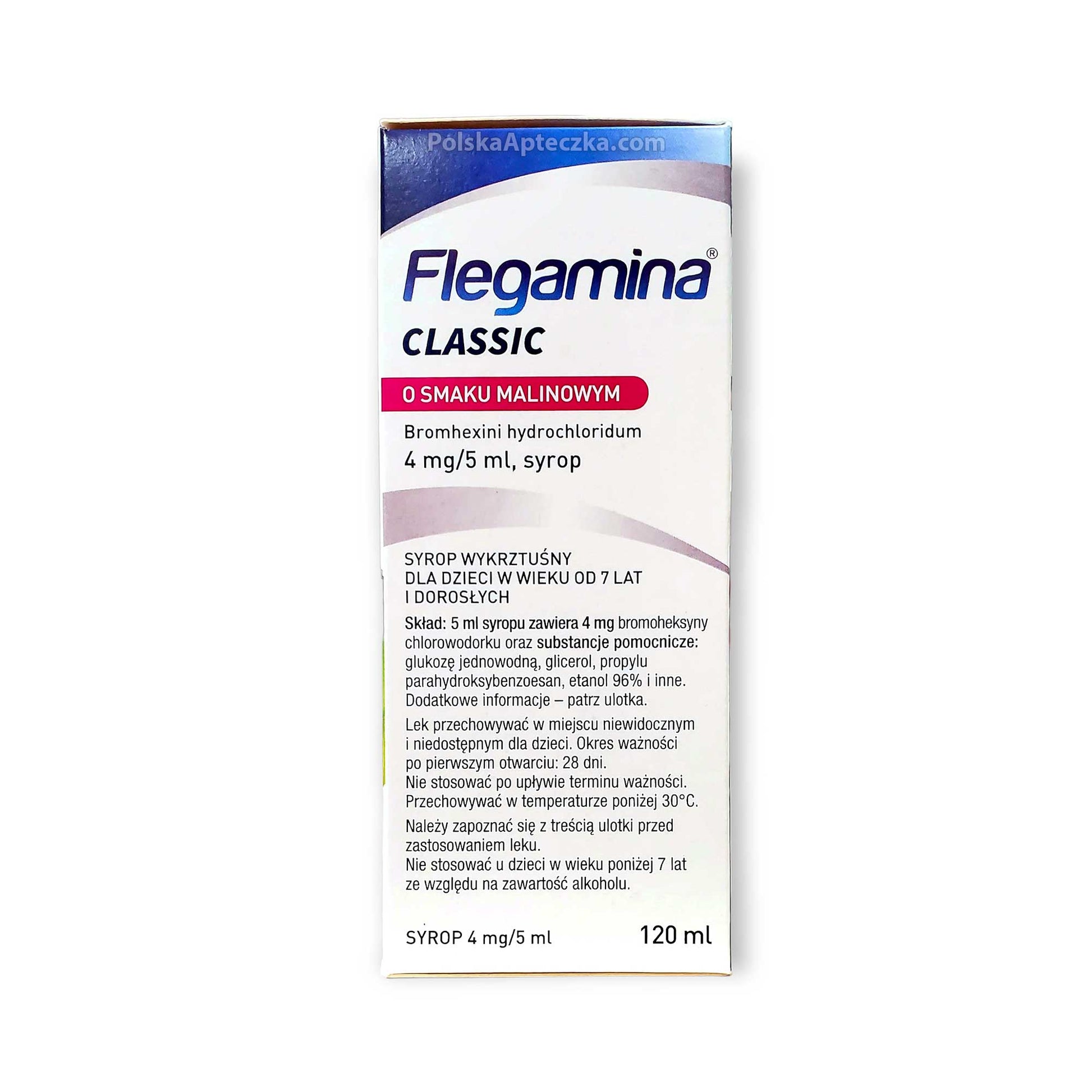 Flegamina Classic syrop o smaku Malinowym, 120ml, Teva